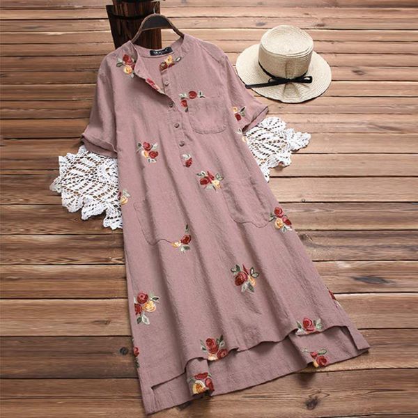2019 plus size summer women casual short sleeve shirt dress vintage embroidery cotton linen party long vestido sundress femme, Black;gray
2019 plus size summer women casual short sleeve shirt dress vintage embroidery cotton linen party long vestido sundress femme, Black;gray