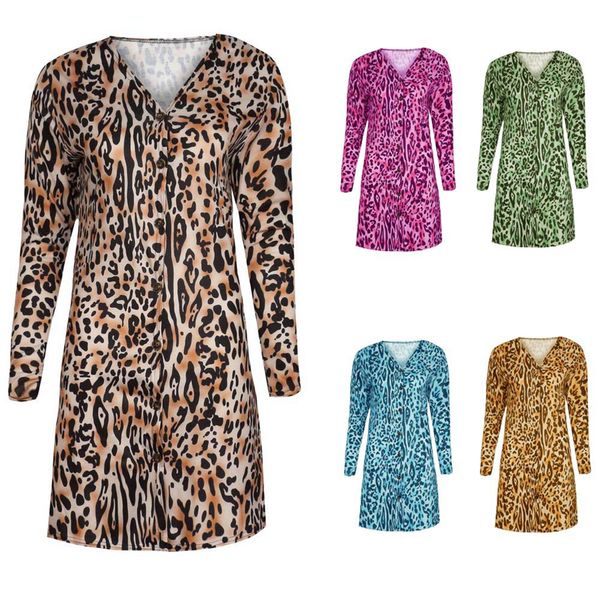spot 2021 european spring and summer leopard long sleeved v-neck casual jacket, support mixed batch, Black;brown
spot 2021 european spring and summer leopard long sleeved v-neck casual jacket, support mixed batch, Black;brown