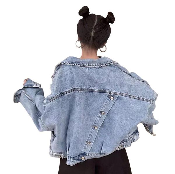 2019 autumn new short denim jacket women coat fashion back split harajuku bf loose jeans jackets femme streetwear style w848, Black;brown
2019 autumn new short denim jacket women coat fashion back split harajuku bf loose jeans jackets femme streetwear style w848, Black;brown