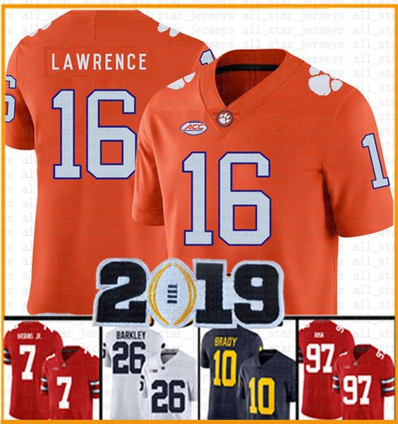 ncaa clemson tigers trevor lawrence travis etienne jr. american football jersey 2019 patch jerseys men's tom brady saquon barkley, Black;red
ncaa clemson tigers trevor lawrence travis etienne jr. american football jersey 2019 patch jerseys men's tom brady saquon barkley, Black;red