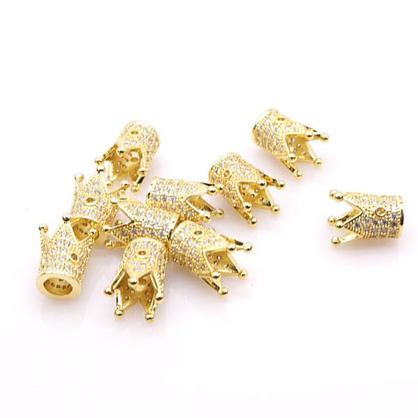 10pcs microinlaid black zircon copper fittings white crown real gold plating color preservation inlaid zircon crown bracelet accessories, Blue;slivery
10pcs microinlaid black zircon copper fittings white crown real gold plating color preservation inlaid zircon crown bracelet accessories, Blue;slivery
