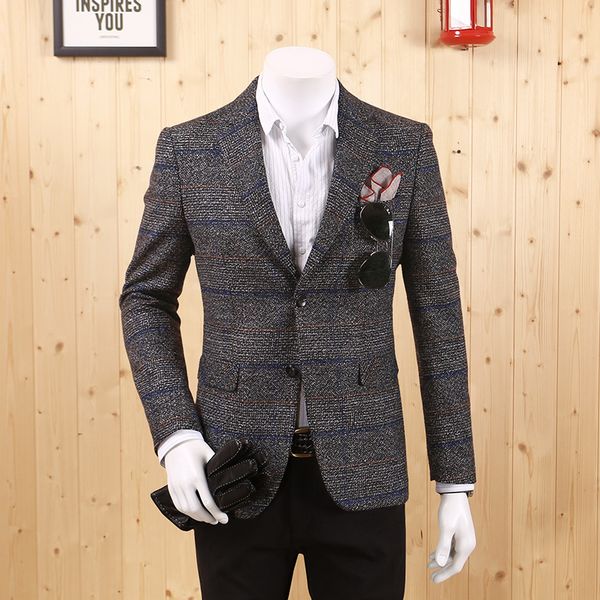 men grey plaid formal suit jacket single breasted slim young man thick spring autumn outerwear business wedding groom blazer xl, White;black
men grey plaid formal suit jacket single breasted slim young man thick spring autumn outerwear business wedding groom blazer xl, White;black