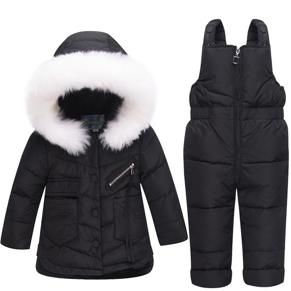 2019 winter fur hooded coat + overall jumpsuit boy and girl down jacket warm bib -30 winter outing ski suit thickened down n17, White
2019 winter fur hooded coat + overall jumpsuit boy and girl down jacket warm bib -30 winter outing ski suit thickened down n17, White
