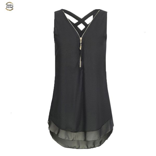 plus chiffon size 5xl summer tank womens tunic zipper v neck sleeveless cross ladies clothes women haut femme, White
plus chiffon size 5xl summer tank womens tunic zipper v neck sleeveless cross ladies clothes women haut femme, White