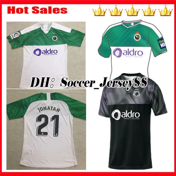 

2019 2020 racing santander 19 20 soccer jerseys home camisetas alexis zidane d. carmona yoda toribio rodriguez jersey football shirt, Black;yellow