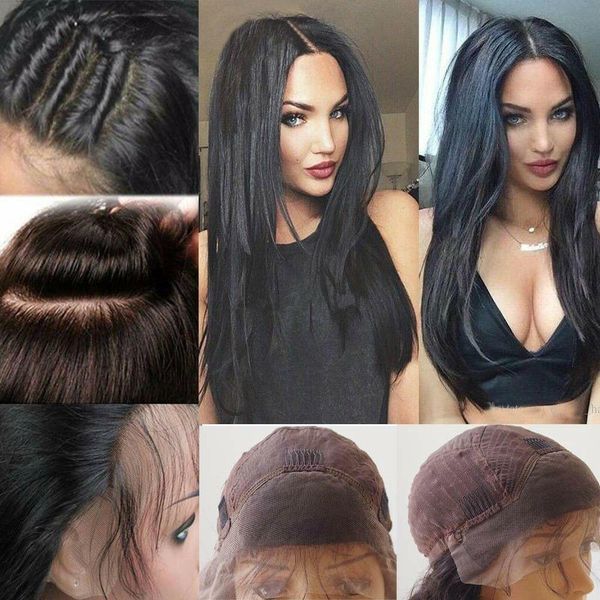 13x4 straight 8a human hair lace front wig natural hair line with baby hair, Black;brown
13x4 straight 8a human hair lace front wig natural hair line with baby hair, Black;brown