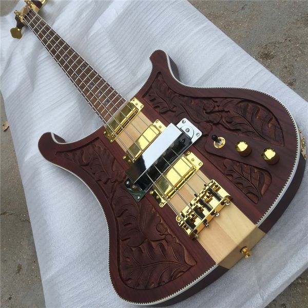 brown electric bass guitar with engraving pattern,4 pickups,4 strings,20 frets,gold hardwares,offer customized
brown electric bass guitar with engraving pattern,4 pickups,4 strings,20 frets,gold hardwares,offer customized