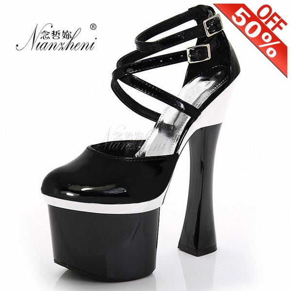zapatilla mujer summer shoes woman 7inch stripper heels party shoes 19cm chunky heels thick baking paint roman stage show pumps, Black
zapatilla mujer summer shoes woman 7inch stripper heels party shoes 19cm chunky heels thick baking paint roman stage show pumps, Black