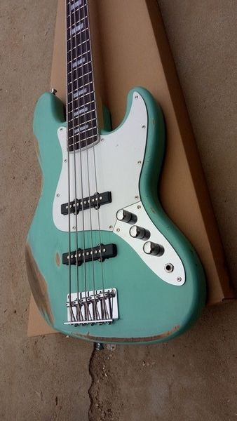 custom wholesale handmade relics 5-string jazz bass silver hardware holder ing
custom wholesale handmade relics 5-string jazz bass silver hardware holder ing