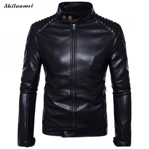 2020 new slim leather jacket autumn new men's casual fashion stand collar coat leather jacket men plus size motorcycle jackets, Black
2020 new slim leather jacket autumn new men's casual fashion stand collar coat leather jacket men plus size motorcycle jackets, Black