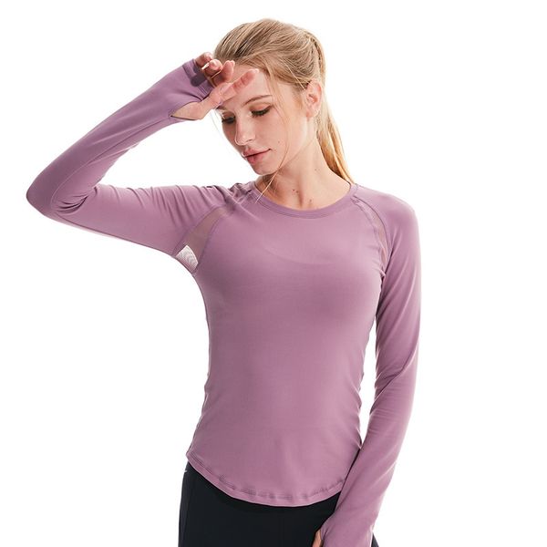 round neck yoga long sleeve t shirt woman gauze split joint bring thumb hole high elastic tights skinny run bodybuilding serve, White;red
round neck yoga long sleeve t shirt woman gauze split joint bring thumb hole high elastic tights skinny run bodybuilding serve, White;red