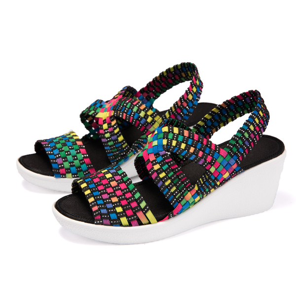 2019 spring women sandals shoes women woven shoes high wedges heels wovens gladiator sandals with platform open toe casual, Black
2019 spring women sandals shoes women woven shoes high wedges heels wovens gladiator sandals with platform open toe casual, Black