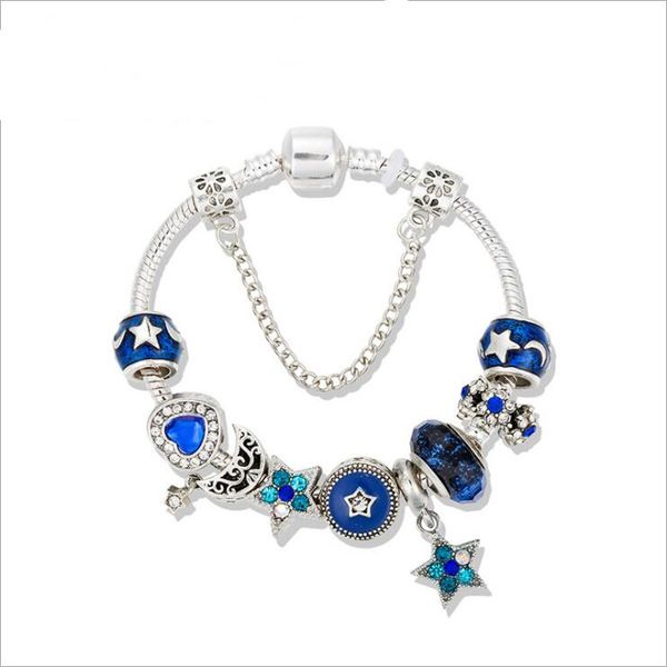 2019 brand fashion luxury for pandora blue stars bracelet diy black white coloured glaze beads women bracelet wholesale
2019 brand fashion luxury for pandora blue stars bracelet diy black white coloured glaze beads women bracelet wholesale