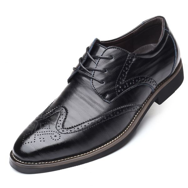 2019 fashion man formal shoes breathable pu leather personality men business dress loafers oxford wedding shoes 2, Black
2019 fashion man formal shoes breathable pu leather personality men business dress loafers oxford wedding shoes 2, Black