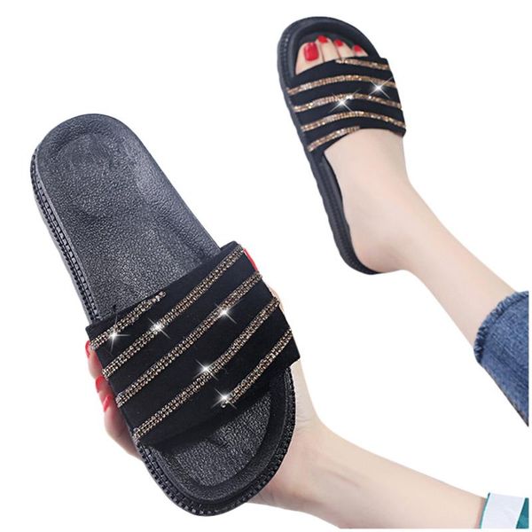 rhinestone flat-soled slipper woman shoes new arrival women's summer footwear crystal flat beach flip flops woman shoes drop, Black
rhinestone flat-soled slipper woman shoes new arrival women's summer footwear crystal flat beach flip flops woman shoes drop, Black