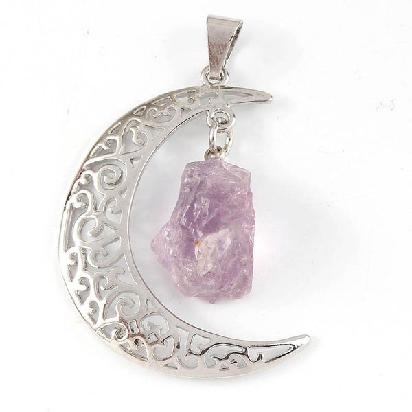 10 pcs crescent moon with irregular shape amethyst stone and rose quartz pendant for gift silver platedjewelr
10 pcs crescent moon with irregular shape amethyst stone and rose quartz pendant for gift silver platedjewelr