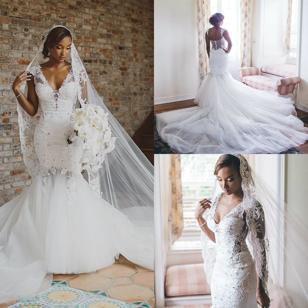 v neckline wedding dresses lace applique sleeveless wedding gowns sweep train beaded luxury arabic bridal gowns, White
v neckline wedding dresses lace applique sleeveless wedding gowns sweep train beaded luxury arabic bridal gowns, White