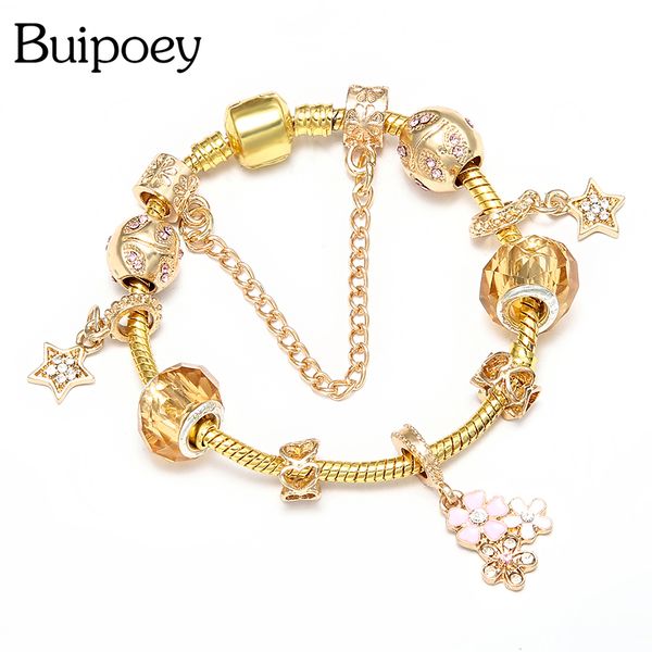 buipoey new fashion love bracelet little star pendant daisy flower butterfly bead bangle female charm jewelry love gift, Golden;silver
buipoey new fashion love bracelet little star pendant daisy flower butterfly bead bangle female charm jewelry love gift, Golden;silver