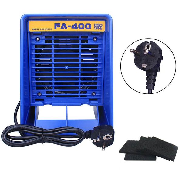220v/110v fa-400 solder iron smoke absorber esd fume extractor smoking instrument with 5pcs activated carbon filter sponge
220v/110v fa-400 solder iron smoke absorber esd fume extractor smoking instrument with 5pcs activated carbon filter sponge
