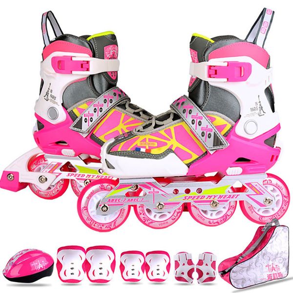 children inline skate roller skating shoes set helmet knee protector gear adjustable washable hard teenagers patins
children inline skate roller skating shoes set helmet knee protector gear adjustable washable hard teenagers patins