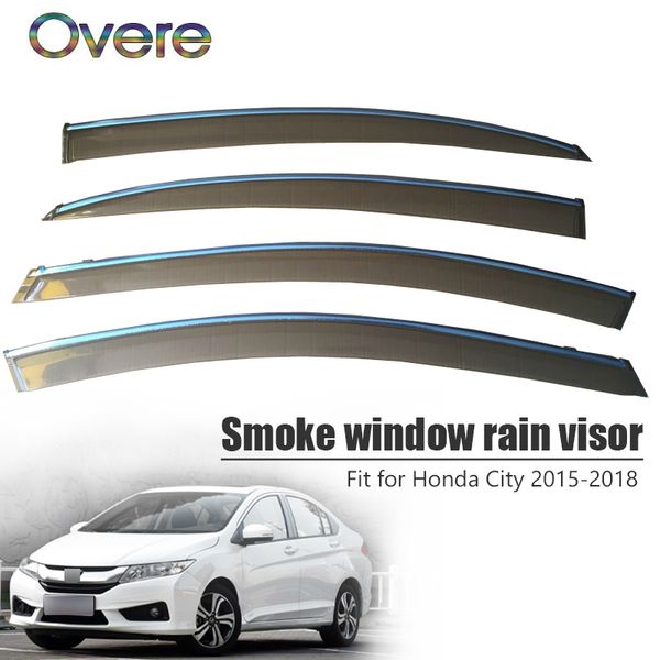 overe 4pcs/1set smoke window rain visor for city 2015 2016 2017 2018 styling abs vent sun deflectors guard accessories
overe 4pcs/1set smoke window rain visor for city 2015 2016 2017 2018 styling abs vent sun deflectors guard accessories