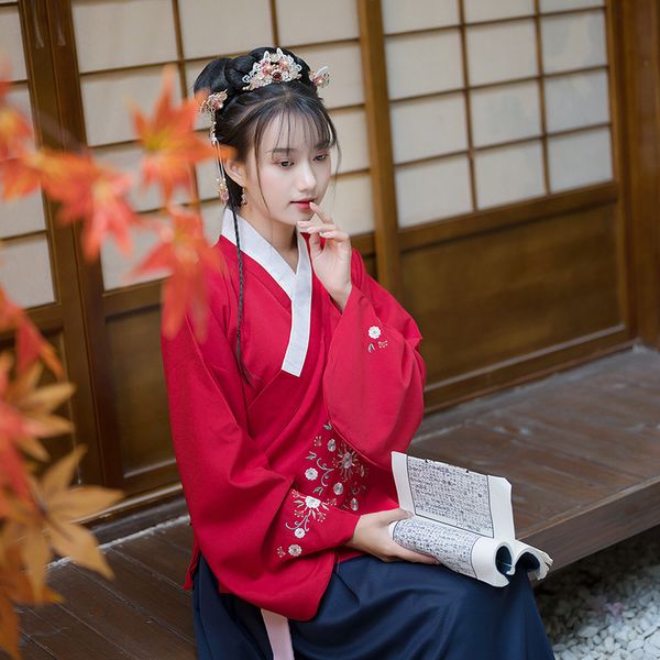origional chinese clothing women's system of the ming dynasty embroidery pipa sleeve on coat pay ling qi waist jacket skirt set, Black;red
origional chinese clothing women's system of the ming dynasty embroidery pipa sleeve on coat pay ling qi waist jacket skirt set, Black;red