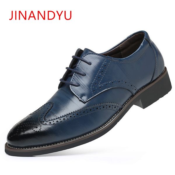 size 38-48 brogue carved genuine leather men whole cut oxford shoes classic lace up wedding party man brown dress shoes, Black
size 38-48 brogue carved genuine leather men whole cut oxford shoes classic lace up wedding party man brown dress shoes, Black