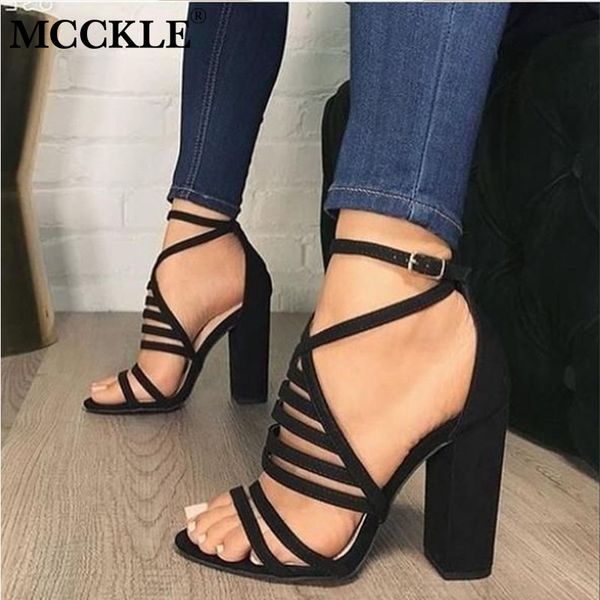 mcckle 2020 women high heels sandals summer lady ankle buckle strap women's cross strap shoes lady party female flock plus size, Black
mcckle 2020 women high heels sandals summer lady ankle buckle strap women's cross strap shoes lady party female flock plus size, Black