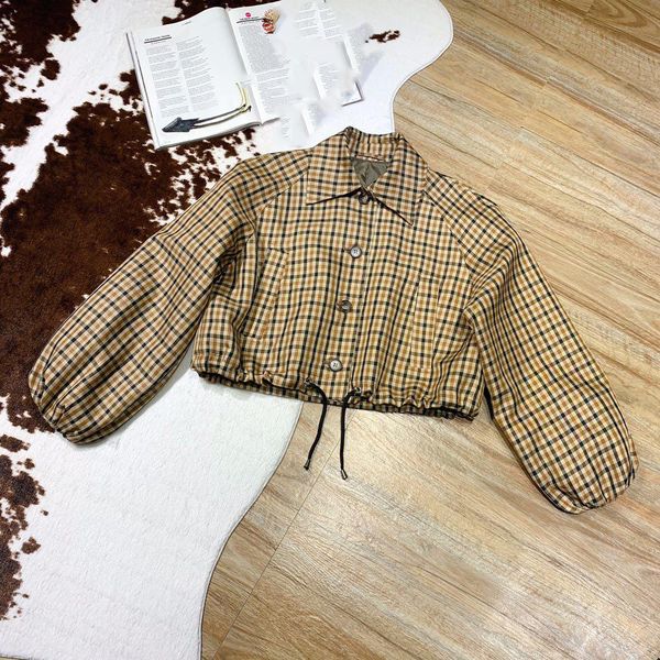 2019 new ladies fashion long sleeve lapel drawstring waist high waist plaid jacket 0807, Black;brown
2019 new ladies fashion long sleeve lapel drawstring waist high waist plaid jacket 0807, Black;brown