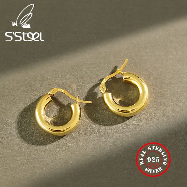 s'steel 925 sterling silver hoop earrings for women ins korean simple gold loop hoops earrings 2020 oorbellen minimalist jewelry, Golden;silver
s'steel 925 sterling silver hoop earrings for women ins korean simple gold loop hoops earrings 2020 oorbellen minimalist jewelry, Golden;silver