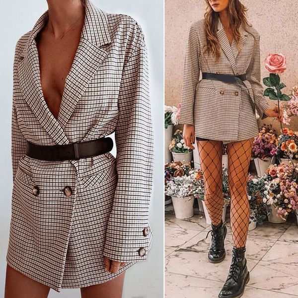 women's coats suit jacket polyester lapel brand new slim fashion long sleeve casual business office lattice coat, Black;brown
women's coats suit jacket polyester lapel brand new slim fashion long sleeve casual business office lattice coat, Black;brown