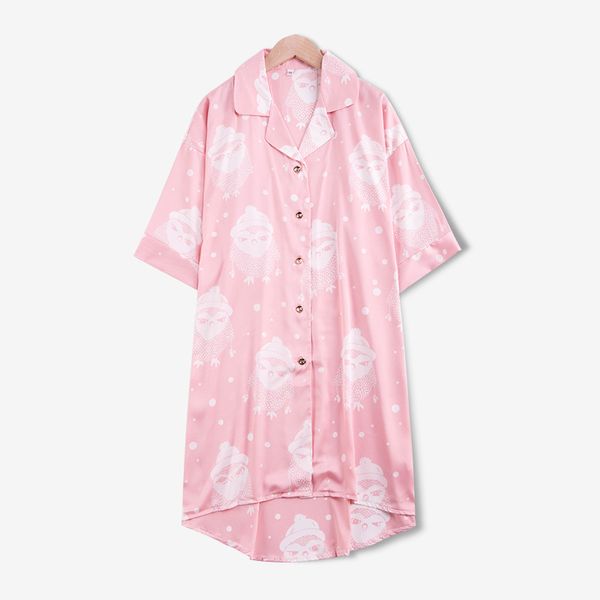 nightdress women summer satin chiffon mid-sleeved nightdress ladies cute japanese shirt dress home wear can be worn outside, Black;red
nightdress women summer satin chiffon mid-sleeved nightdress ladies cute japanese shirt dress home wear can be worn outside, Black;red