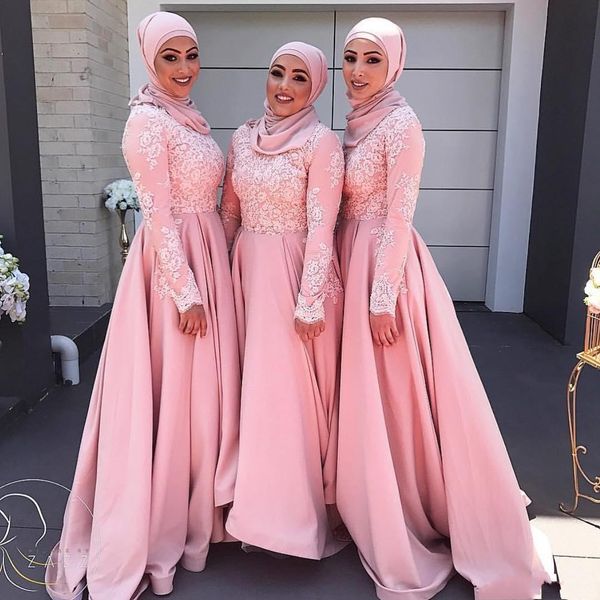 2019 new arabic pink a line bridesmaid dresses high neck lace appliques long sleeves sweep train wedding gust dress maid of honor gowns, White;pink
2019 new arabic pink a line bridesmaid dresses high neck lace appliques long sleeves sweep train wedding gust dress maid of honor gowns, White;pink