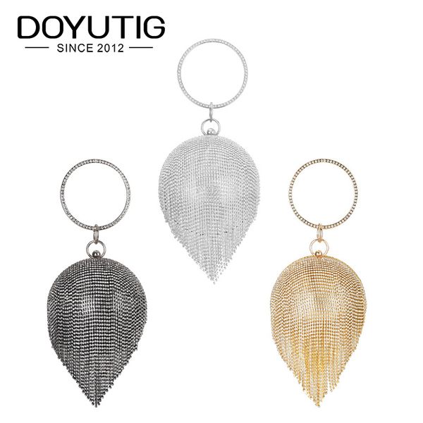 doyutig women's round ball rhinestone evening bags shining crystal tassels clutch bags female wedding clutch bag a241
doyutig women's round ball rhinestone evening bags shining crystal tassels clutch bags female wedding clutch bag a241