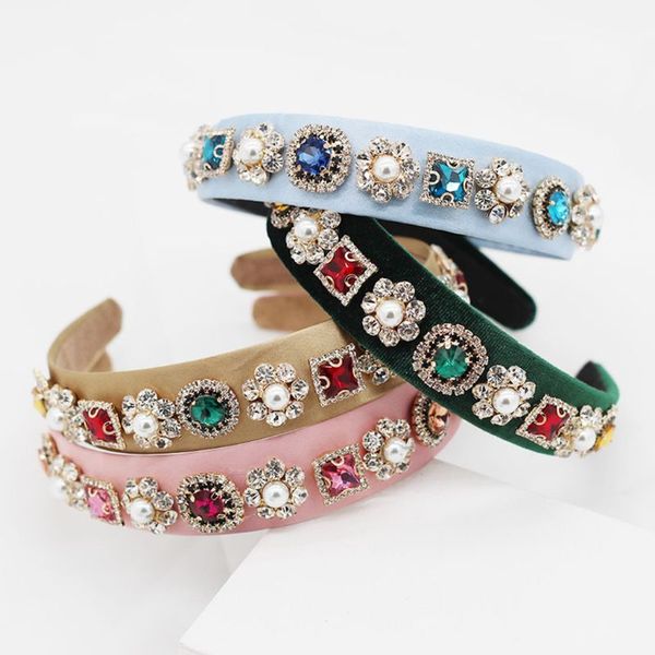 new baroque headband fashion wild women head hoop color rhinestone artificial pearl geometric personality lady hair band, Golden;white
new baroque headband fashion wild women head hoop color rhinestone artificial pearl geometric personality lady hair band, Golden;white