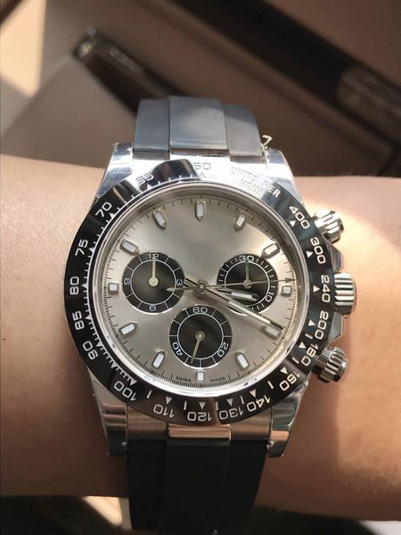 luxury watch nb factory swiss 4130 movement black bezel grey dial 904 steel chronograph function 40mm mens automatic watch, Slivery;brown
luxury watch nb factory swiss 4130 movement black bezel grey dial 904 steel chronograph function 40mm mens automatic watch, Slivery;brown