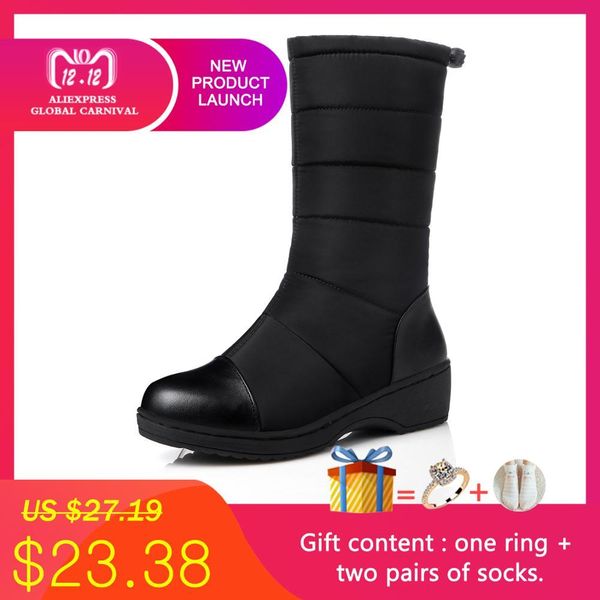 snow female waterproof warm platform women's wedge with calf high fur winter boots for women mx200324, Black
snow female waterproof warm platform women's wedge with calf high fur winter boots for women mx200324, Black