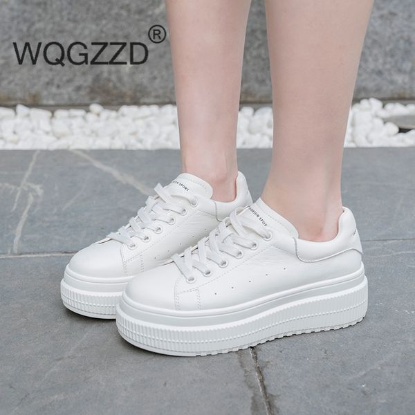 women casual sneakers platform flat shoes women student white shoes genuine leather women's, Black
women casual sneakers platform flat shoes women student white shoes genuine leather women's, Black