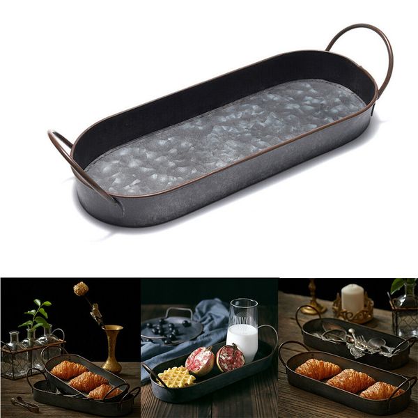 antique retro oval iron plate metal iron plate handles round vintage storage bread tray coffee milk fruit tray home decor
antique retro oval iron plate metal iron plate handles round vintage storage bread tray coffee milk fruit tray home decor