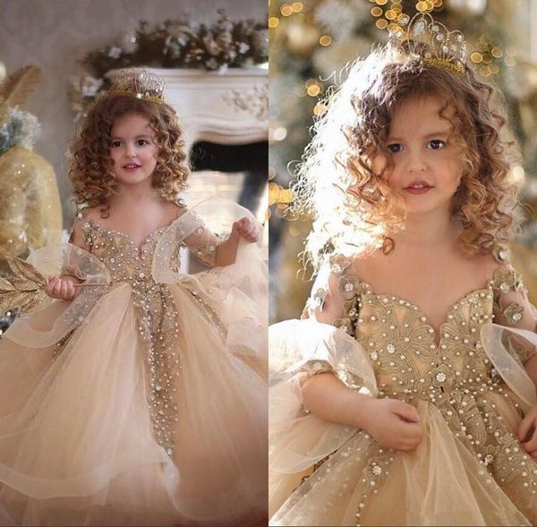 adorable champagne flower girl dresses beaded lace appliques tulle birthday party dresses puffy pageant kids formal gown for wedding, White;blue
adorable champagne flower girl dresses beaded lace appliques tulle birthday party dresses puffy pageant kids formal gown for wedding, White;blue