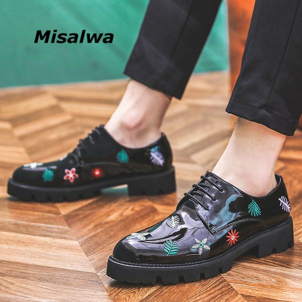 misalwa printing embroidery male formal oxford shoe classic personality pu leather tick sole business dress men shoes drop ship, Black
misalwa printing embroidery male formal oxford shoe classic personality pu leather tick sole business dress men shoes drop ship, Black