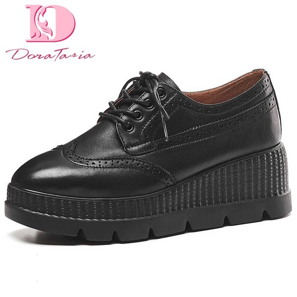 doratasia genuine cow leather 2020 new fashion lace up platform shoes woman pumps female increasing high heels pumps woman, Black
doratasia genuine cow leather 2020 new fashion lace up platform shoes woman pumps female increasing high heels pumps woman, Black