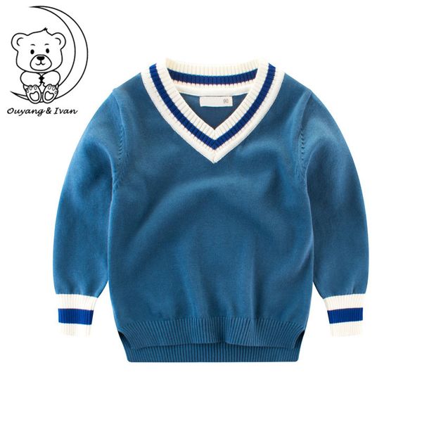 autumn 2018 ins explosion children's solid color sweater boy sweater triangle collar cotton v-neck boys clothes kids winter, Blue
autumn 2018 ins explosion children's solid color sweater boy sweater triangle collar cotton v-neck boys clothes kids winter, Blue