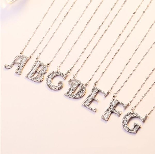 26 english letter pendant sparkling luxury jewelry 925 sterling silver pave white clear 5a cubic zirconia women fashion necklace
26 english letter pendant sparkling luxury jewelry 925 sterling silver pave white clear 5a cubic zirconia women fashion necklace