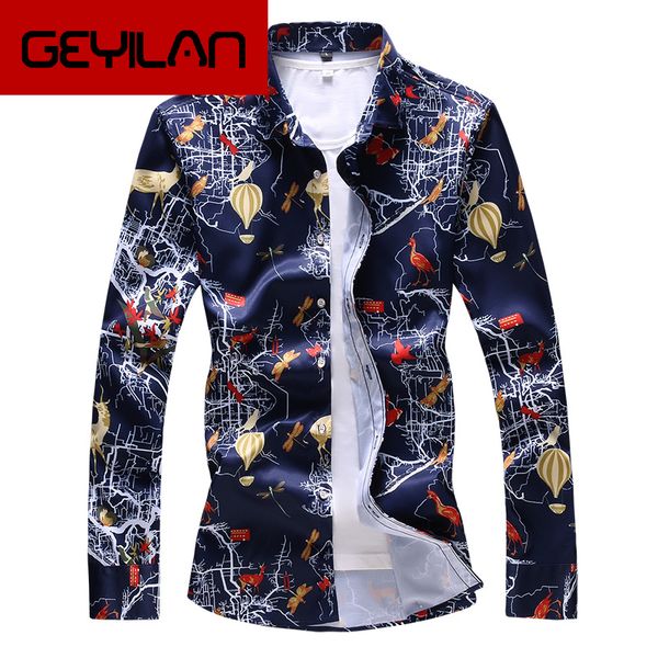 mens clothing shirt men slim fit mens dress shirts male clothing brand sb6 plus size -6xl 7xl floral print, White;black 
mens clothing shirt men slim fit mens dress shirts male clothing brand sb6 plus size -6xl 7xl floral print, White;black