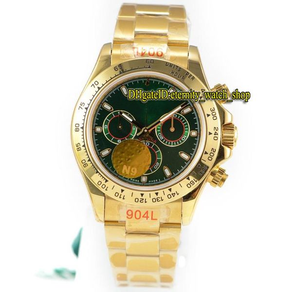 n9 version 116508 green dial 18k gold tachymeter bezel cal.4130 chronograph automatic mens watch 904l steel band sport designer watches, Slivery;brown
n9 version 116508 green dial 18k gold tachymeter bezel cal.4130 chronograph automatic mens watch 904l steel band sport designer watches, Slivery;brown