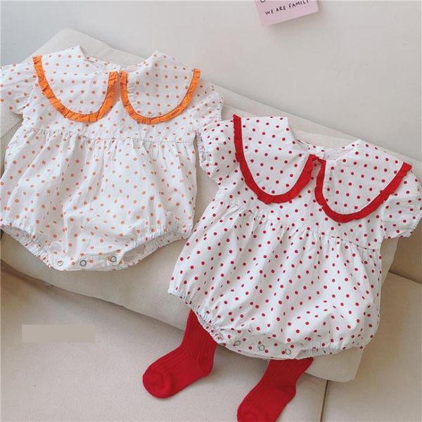 newborn baby boys girls summer clothes 2020 new doll collar cotton baby bodysuits short sleeve body dot jumpsuit, Blue
newborn baby boys girls summer clothes 2020 new doll collar cotton baby bodysuits short sleeve body dot jumpsuit, Blue