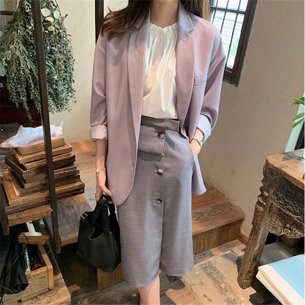 women's suits & blazers women streetwear fashion thin solid 2021 plus leisure retro girl chic gentle loose all match, White;black
women's suits & blazers women streetwear fashion thin solid 2021 plus leisure retro girl chic gentle loose all match, White;black