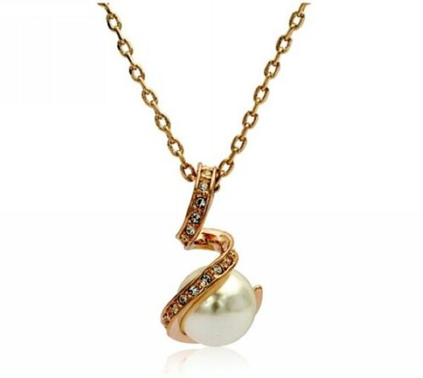 rose gold gp gem austria crystal lady pearl necklace wedding pendant chain, Silver
rose gold gp gem austria crystal lady pearl necklace wedding pendant chain, Silver
