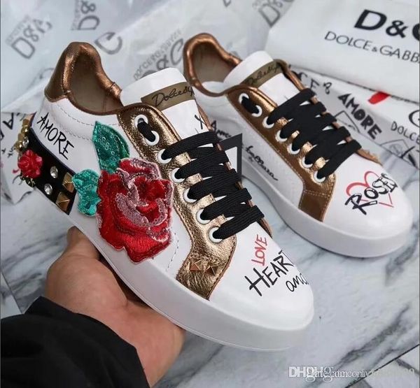 With Box 2019 New Designer Shoes Luxury G Men Women Low Cut White Genuine Leather Casual Flat Shoes Brand Sneakers Loafers
With Box 2019 New Designer Shoes Luxury G Men Women Low Cut White Genuine Leather Casual Flat Shoes Brand Sneakers Loafers